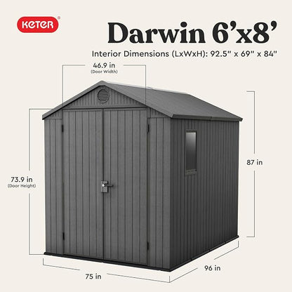 Keter Outdoor Storage Tool Shed, - Image 3