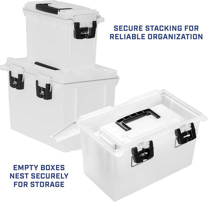 Sheffield Ammo Box Made in USA, Stackable Lockable Ammo Storage Box, Frost | XL - Image 7
