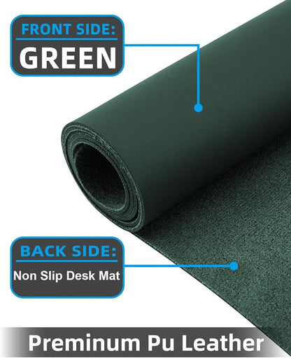 Leather Desk Protector, Non-Slip PU Laptop Mat, Waterproof Writing Pad - Image 2
