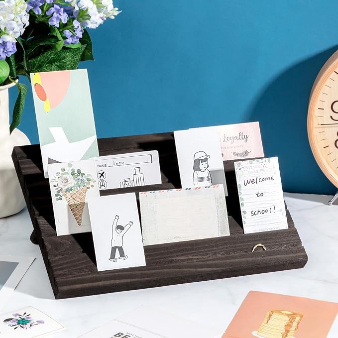 124 Pcs Wood earring card display wooden earring display stand 4 Set Jewelry - Image 6