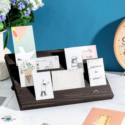 124 Pcs Wood earring card display wooden earring display stand 4 Set Jewelry - Image 6