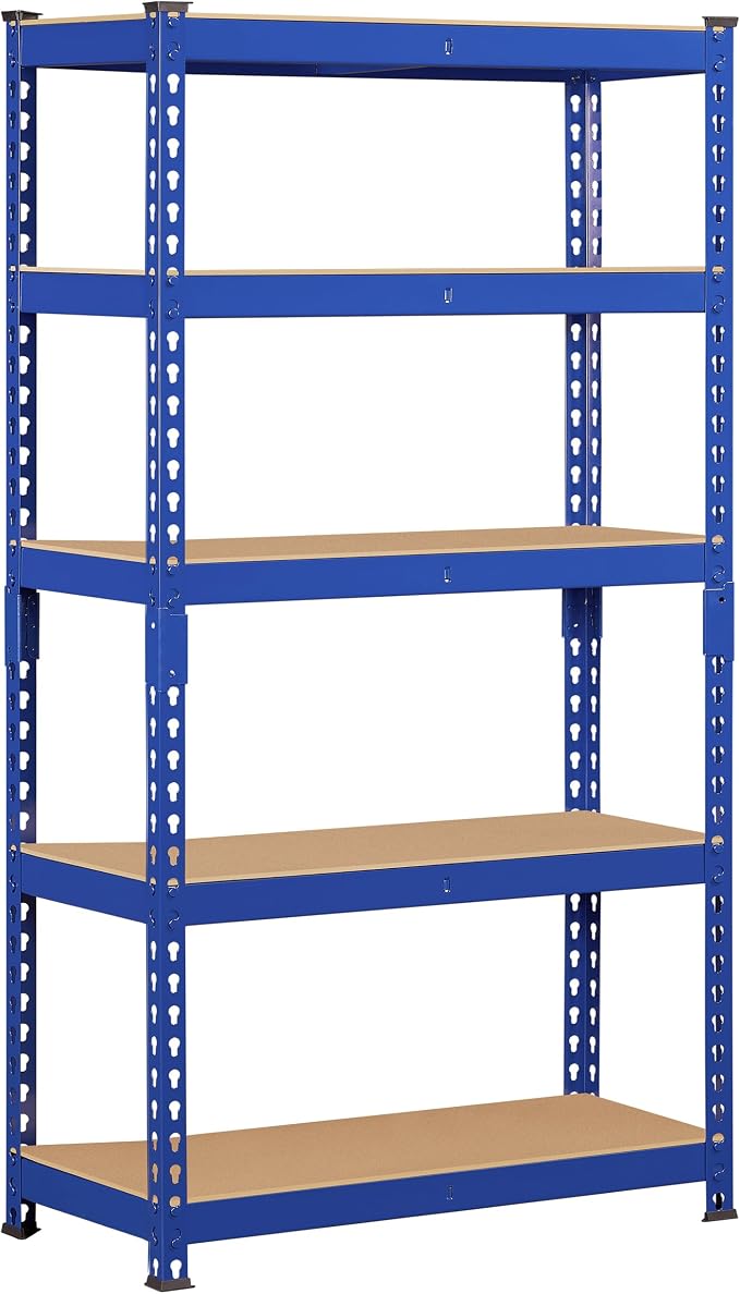 Topeakmart 5-Tier Utility Shelves, Metal Storage Shelves, Adjustable Shelving by Topeakmart