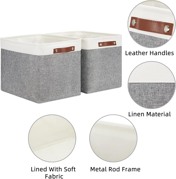 HNZIGE Large Fabric Storage Baskets Bins - Image 6