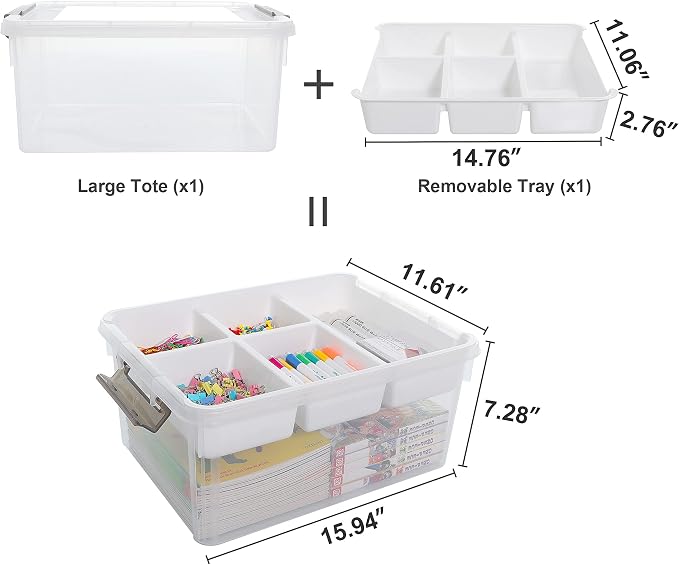 Citylife 17 QT Plastic Storage Box - Image 2