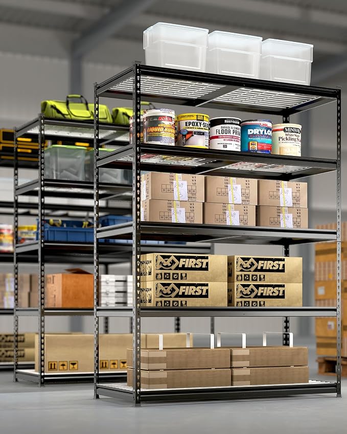 WORKPRO 5-Tier Heavy Duty Metal Shelving Unit, 72”H x 48”W x 24”D, Adjustable - Image 2