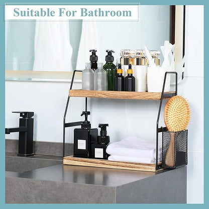 Bathroom Counter Organizer, 2-Tier Standing Storage Shelf - Image 4