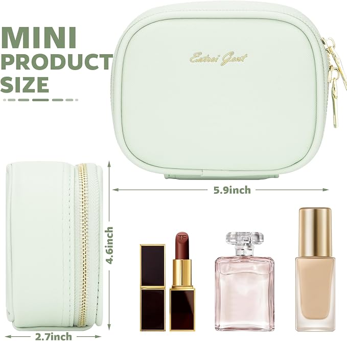 Small Makeup Bag with Led Mirror, Mini Travel Make up Bag 3 Light Modes - Image 2