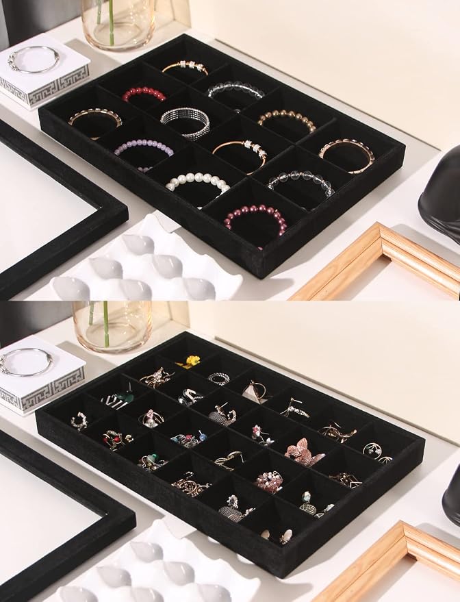 Coward Set of 5 Stackable Jewelry Organizer Tray Necklace Earring Box Storage - Image 3