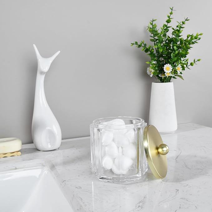 Clear Transparent Apothecary Octagional Shaped Glass Canister Jar - Image 5