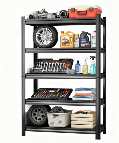 Garage Shelves, 14-48''W Heavy-Duty Storage Shelves, Double-Layer Uprights by Unknown