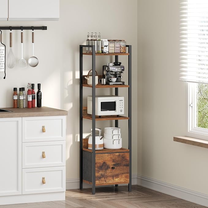 MAHANCRIS Bookshelf, 5-Tier Bookcase - Image 7
