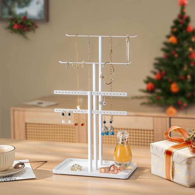 pickpiff Jewelry Stand Organizer, 14.5" Tall Sturdy Metal, 3-TierJewelry Holder - Image 2