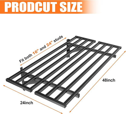 TORACK 2-Pack Heavy-Duty Garage Wall Shelves, 2 ft x 4 ft Floating Wall-Mounted - Image 3