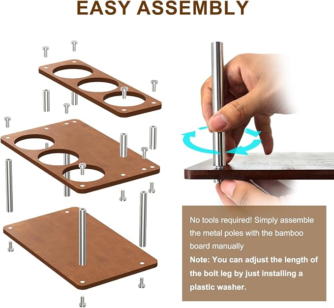 Coffee Syrup Organizer Rack, 2-Tier Coffee Syrup Stand Holder - Image 6