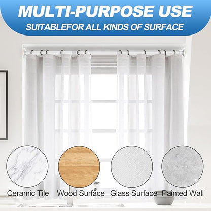 CorkLatta White Shower Curtain Rod 31 to 92 Inch, 1 Inch Diameter Adjustable - Image 6