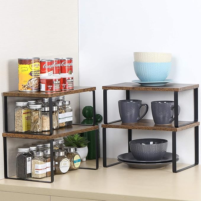 NEX Kitchen Cabinet and Counter Shelf Organizer, Shelf Riser - Image 4