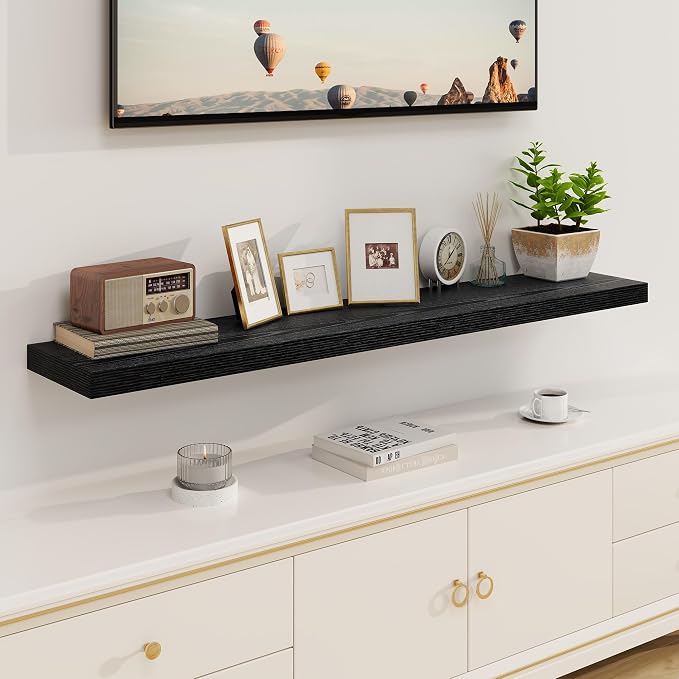 Fun Memories Deep Black Floating Shelves, 8 Inch Deep Floating Shelf - Image 2