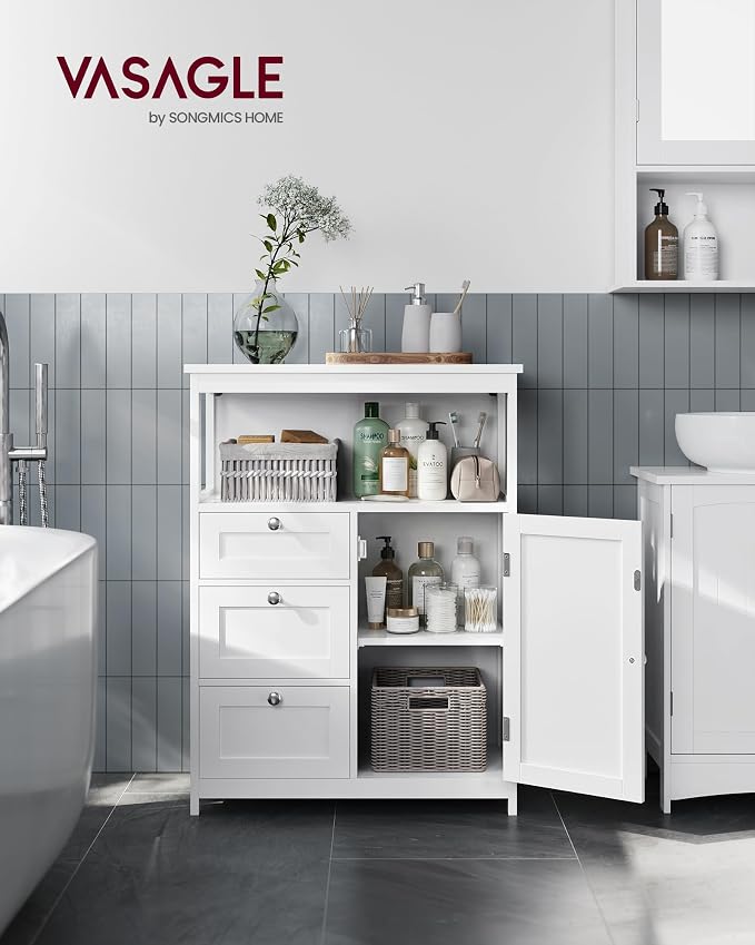 VASAGLE Floor Storage Cabinet, Freestanding Storage Unit - Image 2