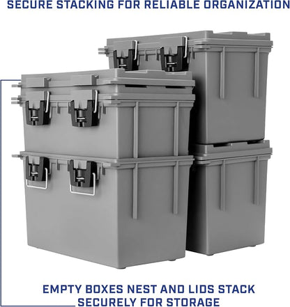 Sheffield XL Ammo Box Made in USA, Stackable Lockable Ammo Storage Box | 4 Pack - Image 8