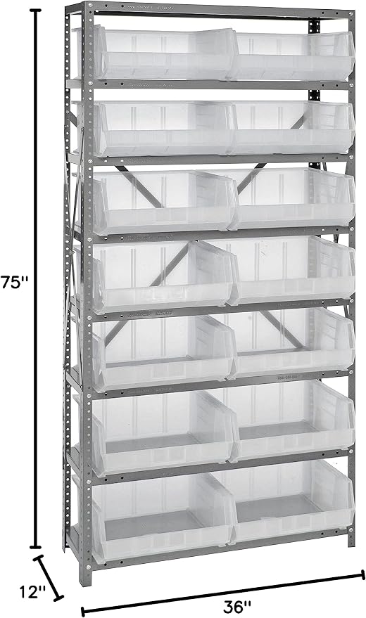 Quantum Storage Systems QSBU-250CL Giant Open Hopper Steel Shelving System - Image 2