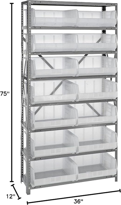 Quantum Storage Systems QSBU-250CL Giant Open Hopper Steel Shelving System - Image 2