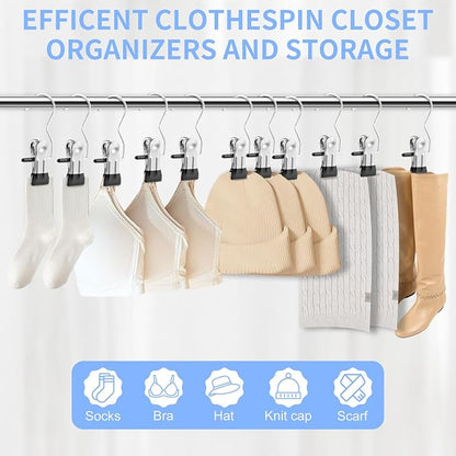 Senbowe 30 Pack Heavy Duty Clothes Pins, Boot Hangers - Image 4