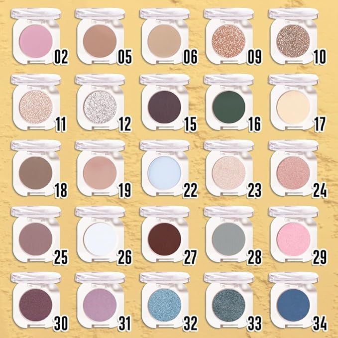 Light Nude Brown Single Glitter Eyeshadow Makeup, Neutral Powde Eye Shadow - Image 3