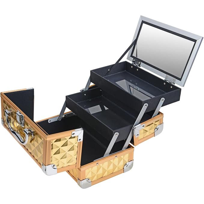 SHANY Chic Makeup Train Case Cosmetic Box Portable Makeup Case Cosmetics Beauty - Image 5