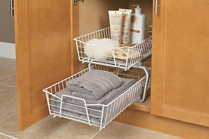 ClosetMaid 11 in. Pull Out Cabinet Organizer, 2 Tier, Heavy Duty, Slide Out - Image 6