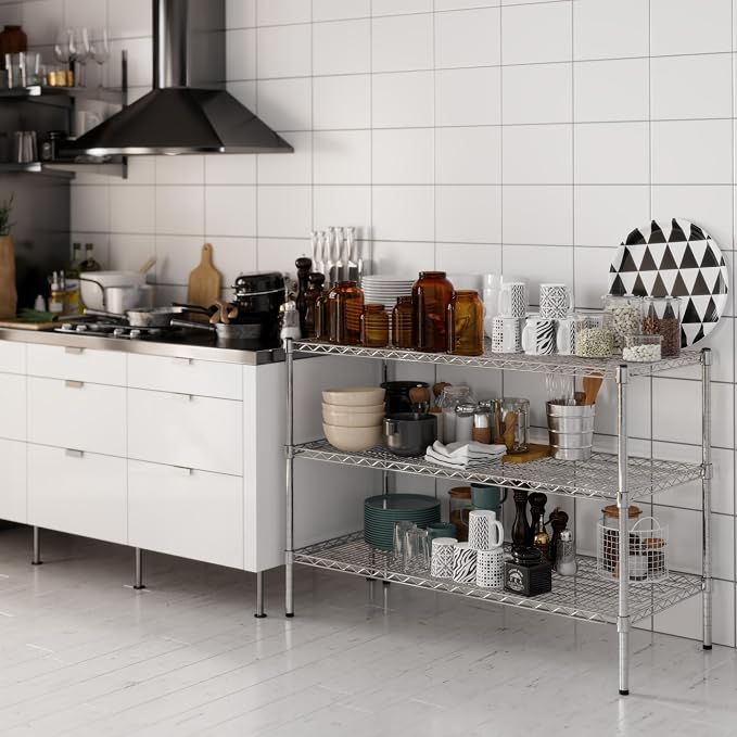 21" Deep x 48" Wide x 34" Height Wire Shelving Kit | 3-Tier | NSF Commercial - Image 6