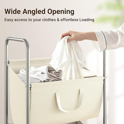 ELYKEN 120L Vertical Rolling Laundry Hamper - Image 4