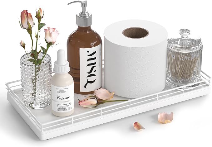 Oak Bathroom Toilet Tank Tray, for Perfume Makeup Candle Kitchen Counter Coffee by Focusonit