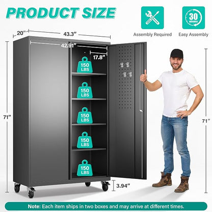 Wide & Deep Metal Storage Cabinet - Image 3