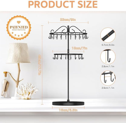 iDavosic.ly 2 Tier Rotating Necklace Organizer - Image 4