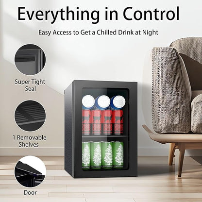 Compact 24 Can/0.9 Cu.Ft Mini Fridge - Image 2