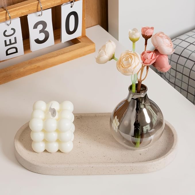 Koville Natural Marble Tray for Bathroom, Vanity Decorative Marble Trays for - Image 7