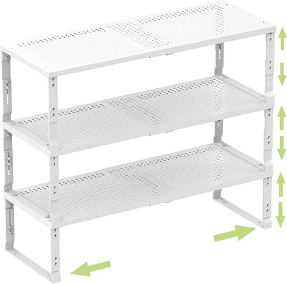 Heavy-Duty Adjustable Metal Shelf Organizer by Unknown