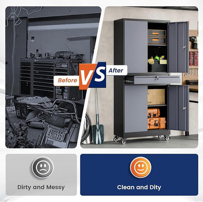 Yizosh Metal Garage Storage Cabinet - Image 7