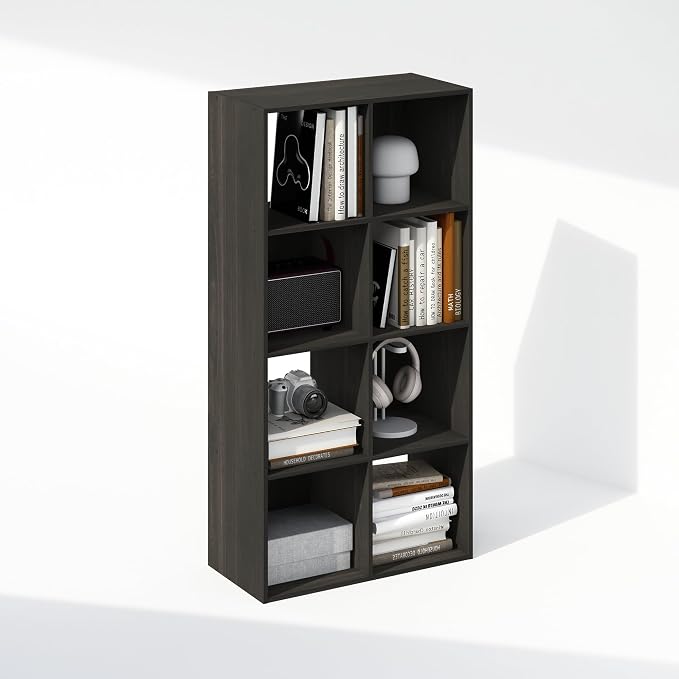 Furinno PELLI Book Shelf, 8-Cube Bookshelf, Horizontal Cube Storage Organizer - Image 5