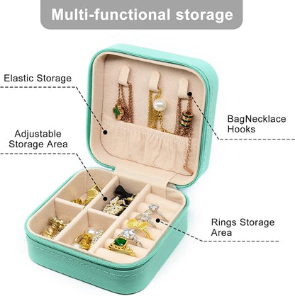 KEINE MARKE Small Jewelry Box, Travel Portable Jewelry Case - Image 5