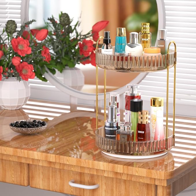 GTI 360°Rotating Makeup Organizer, 2 Tier Bathroom Counter Organizer, Large - Image 6