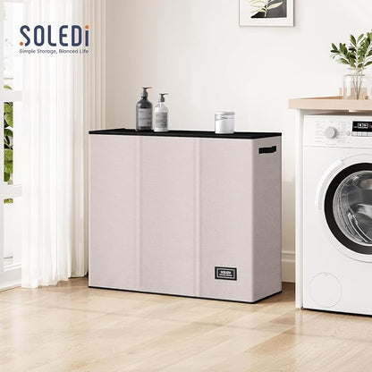 SOLEDI 180L 3-Section Laundry Hamper - Image 5