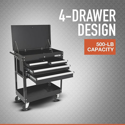 Ironton Mobile Tool Chest, Slide Top Tool Cart Made of Rust-Resistant - Image 3