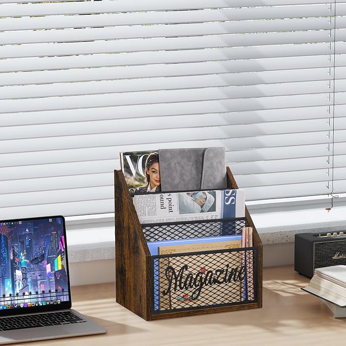 YINMIT Magazine Holder, Stepped 3 Tier Magazine Rack Floor, Magazine Storage - Image 8