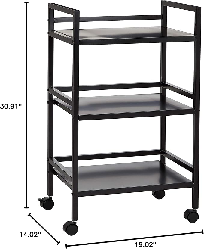 Amazon Basics 3-Tier Metal Rolling Cart - Image 8
