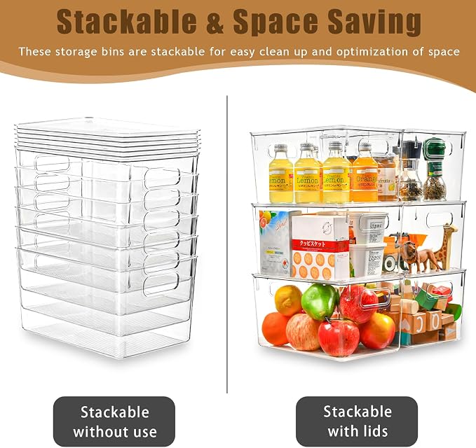 12 Pack Clear Storage Bins - Image 3