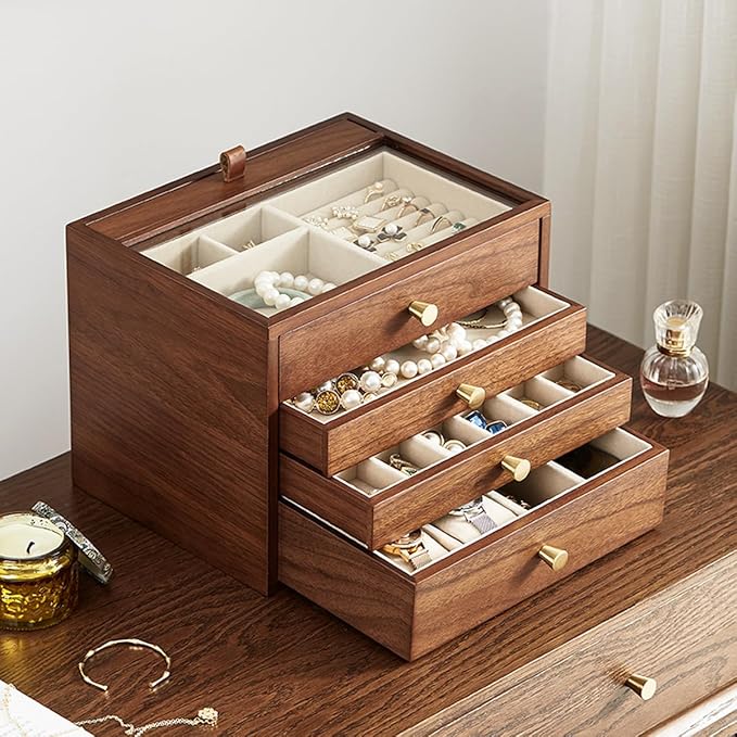 CHOSIN Black Walnut Wooden Jewelry Box - Image 3