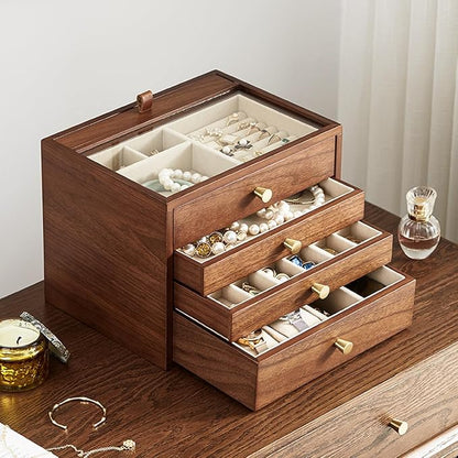 CHOSIN Black Walnut Wooden Jewelry Box - Image 3