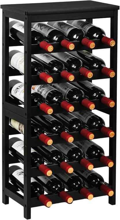 VASMIA Wine Rack Freestanding Floor, 6-Tier Display Wine Storage Shelves by VASMIA