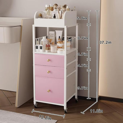 Makeup Organizer Cart with Drawers, Make up Organizers - Image 2